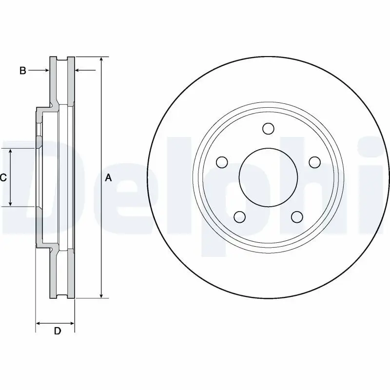 Bremsscheibe Vorderachse DELPHI BG4678C