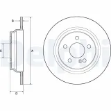 Bremsscheibe Hinterachse DELPHI BG4686C