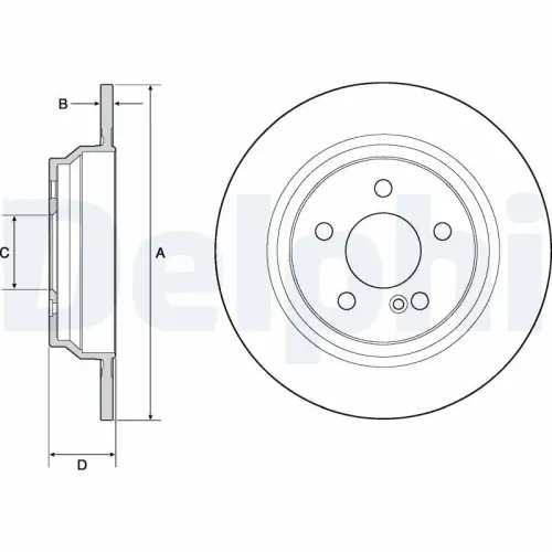 Bremsscheibe Hinterachse DELPHI BG4686C Bild Bremsscheibe Hinterachse DELPHI BG4686C