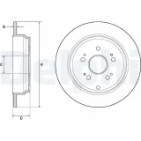 Bremsscheibe Hinterachse DELPHI BG4694C