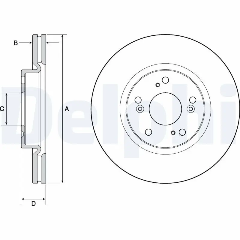 Bremsscheibe Vorderachse DELPHI BG4698C