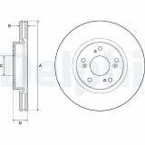 Bremsscheibe Vorderachse DELPHI BG4698C