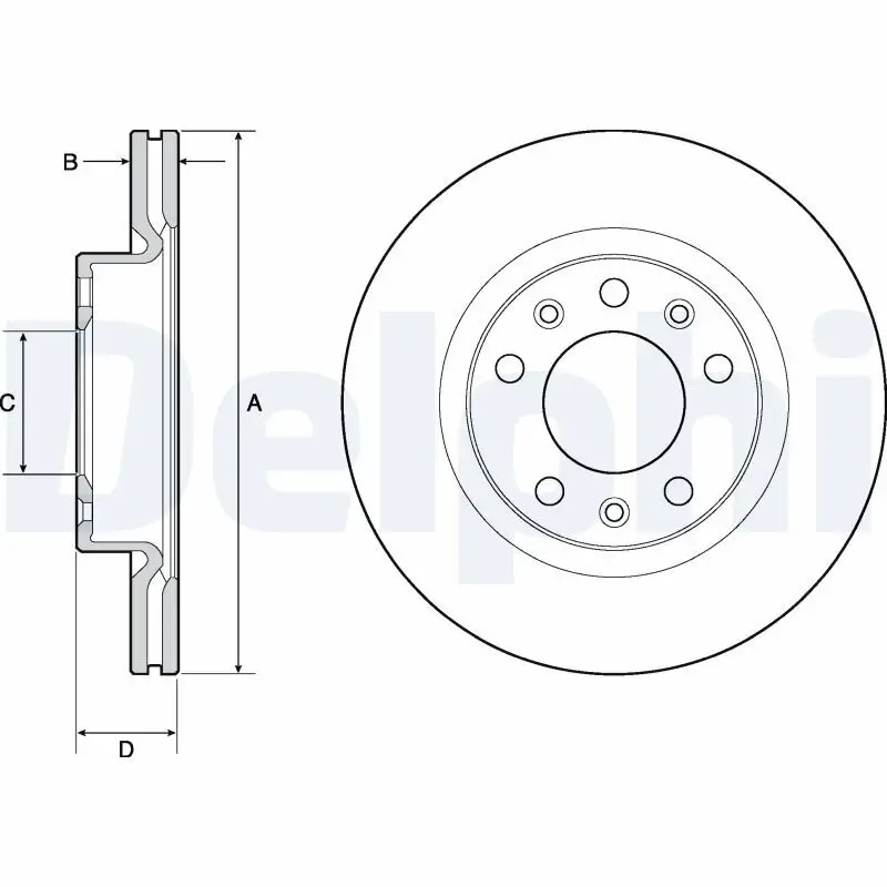 Bremsscheibe Vorderachse DELPHI BG4700C