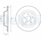 Bremsscheibe DELPHI BG4703C