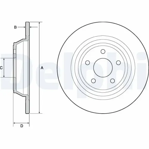 Bremsscheibe DELPHI BG4703C Bild Bremsscheibe DELPHI BG4703C