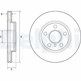 Bremsscheibe Vorderachse DELPHI BG4704C