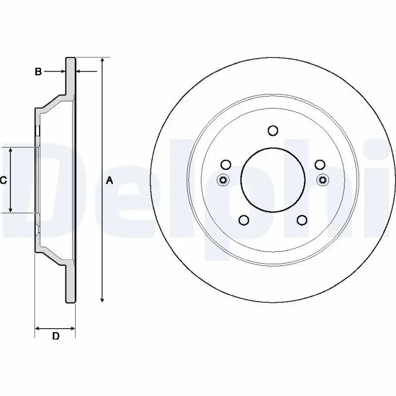 Bremsscheibe DELPHI BG4708C