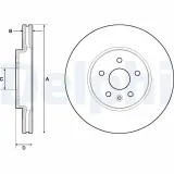 Bremsscheibe DELPHI BG4710C