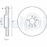 Bremsscheibe DELPHI BG4716C