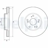 Bremsscheibe Vorderachse DELPHI BG4741C