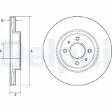 Bremsscheibe DELPHI BG4743C