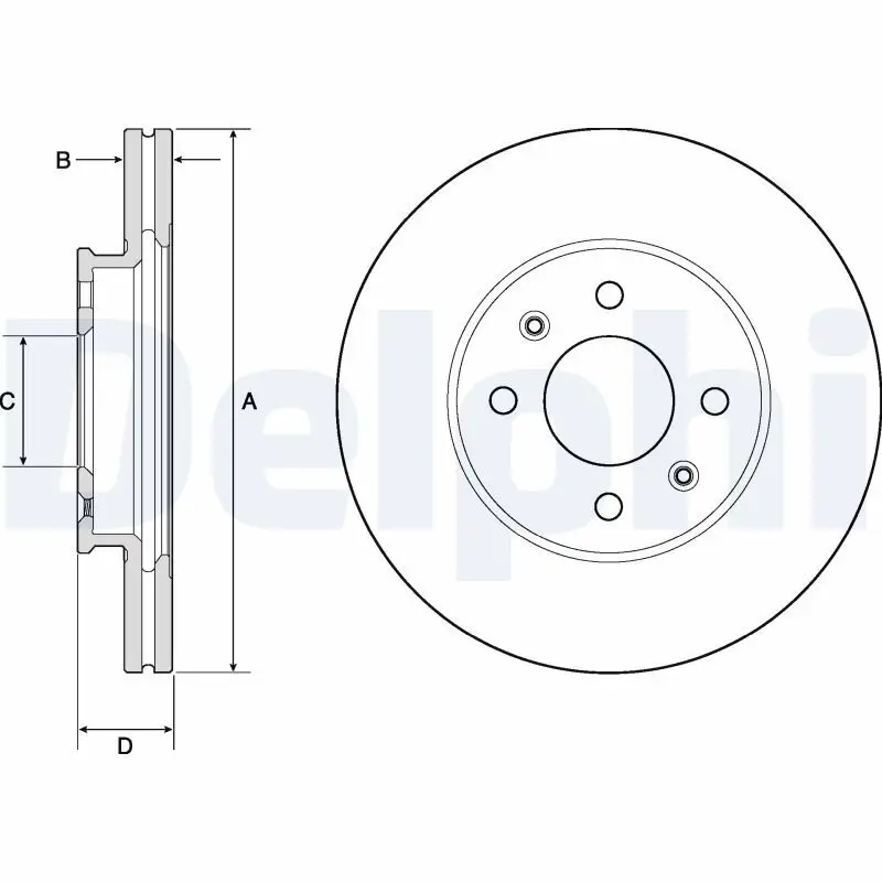 Bremsscheibe DELPHI BG4744C