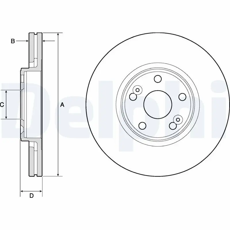 Bremsscheibe Vorderachse DELPHI BG4746C