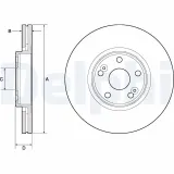 Bremsscheibe Vorderachse DELPHI BG4746C