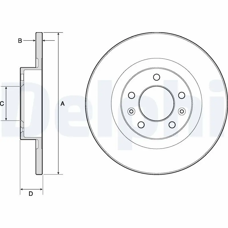 Bremsscheibe Hinterachse DELPHI BG4748C