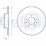 Bremsscheibe Hinterachse DELPHI BG4748C