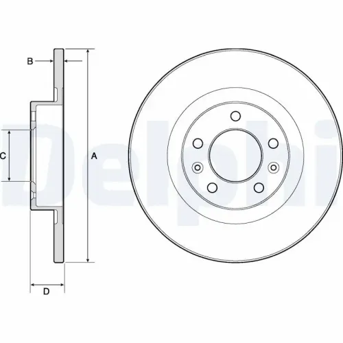 Bremsscheibe Hinterachse DELPHI BG4748C Bild Bremsscheibe Hinterachse DELPHI BG4748C
