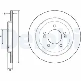 Bremsscheibe Hinterachse DELPHI BG4749C