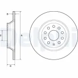 Bremsscheibe DELPHI BG4751C