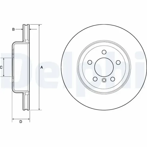 Bremsscheibe DELPHI BG4752C Bild Bremsscheibe DELPHI BG4752C