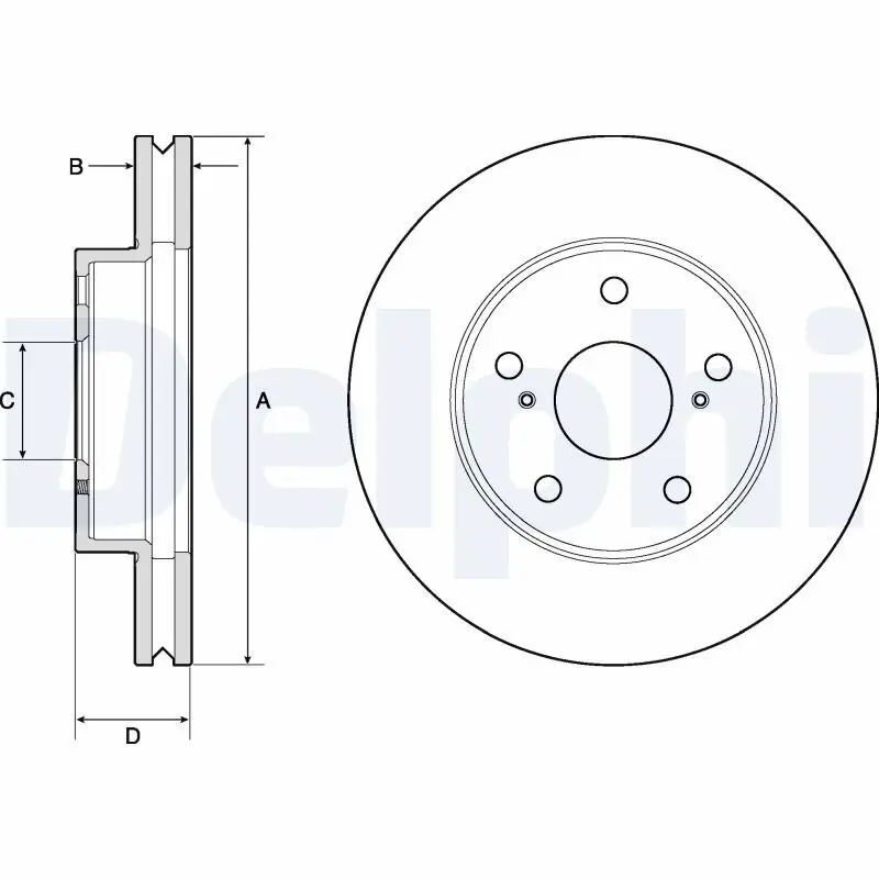 Bremsscheibe Vorderachse DELPHI BG4758C