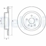 Bremsscheibe Hinterachse DELPHI BG4760C