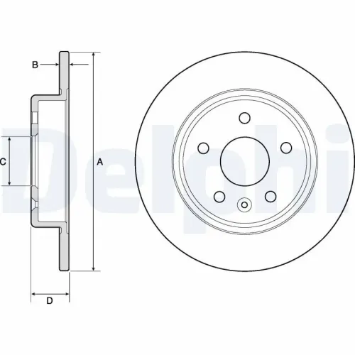 Bremsscheibe DELPHI BG4761C Bild Bremsscheibe DELPHI BG4761C