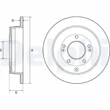 Bremsscheibe Hinterachse DELPHI BG4767C