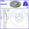 Bremsscheibe Vorderachse DELPHI BG4768 Bild Bremsscheibe Vorderachse DELPHI BG4768