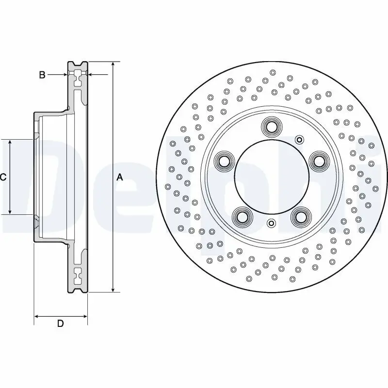 Bremsscheibe Vorderachse DELPHI BG4769C