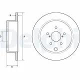 Bremsscheibe Hinterachse DELPHI BG4776C
