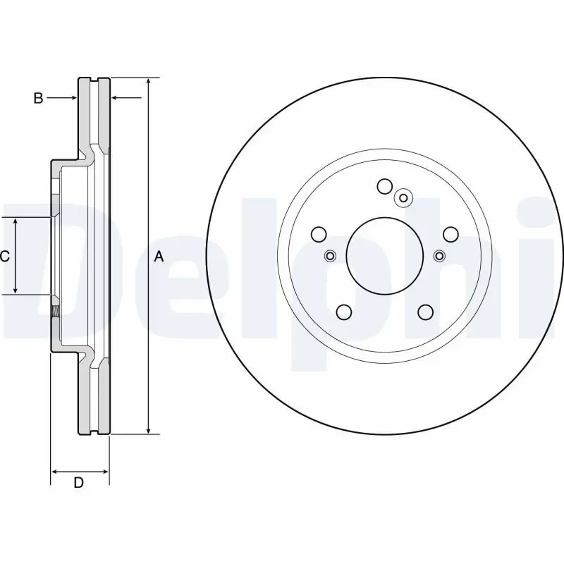 Bremsscheibe Vorderachse DELPHI BG4785C