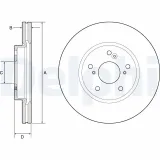 Bremsscheibe Vorderachse DELPHI BG4785C