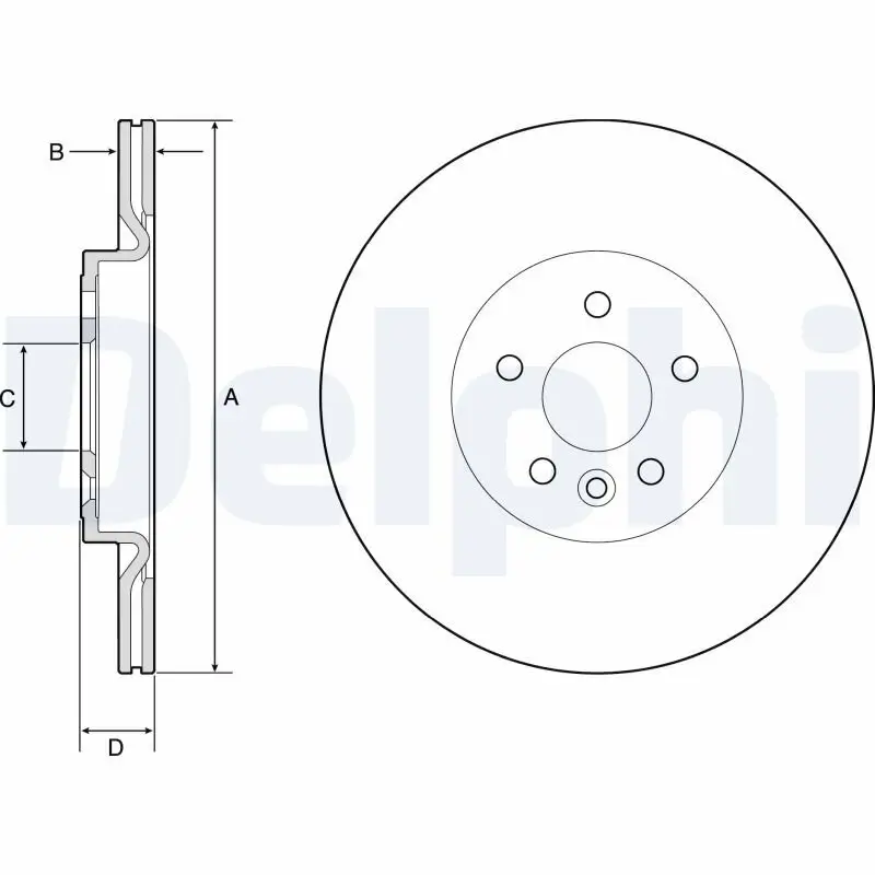 Bremsscheibe Hinterachse DELPHI BG4786C