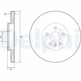 Bremsscheibe Hinterachse DELPHI BG4786C