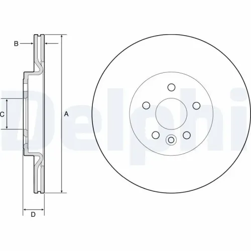Bremsscheibe Hinterachse DELPHI BG4786C Bild Bremsscheibe Hinterachse DELPHI BG4786C