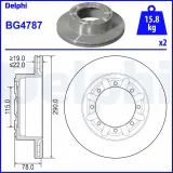Bremsscheibe Hinterachse DELPHI BG4787