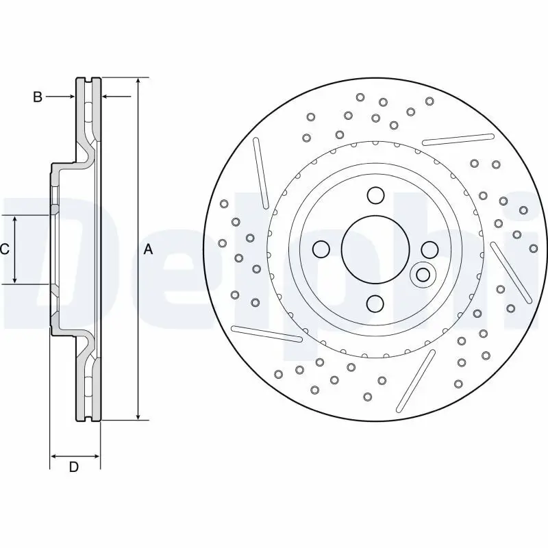 Bremsscheibe Vorderachse DELPHI BG4789C