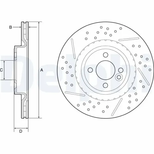 Bremsscheibe Vorderachse DELPHI BG4789C Bild Bremsscheibe Vorderachse DELPHI BG4789C
