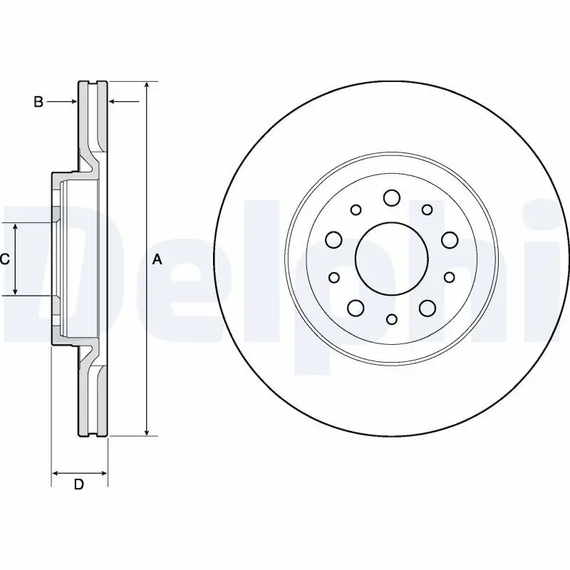 Bremsscheibe DELPHI BG4797C