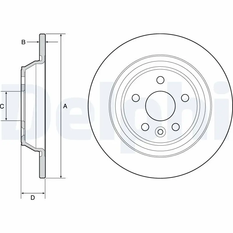 Bremsscheibe Hinterachse DELPHI BG4804C