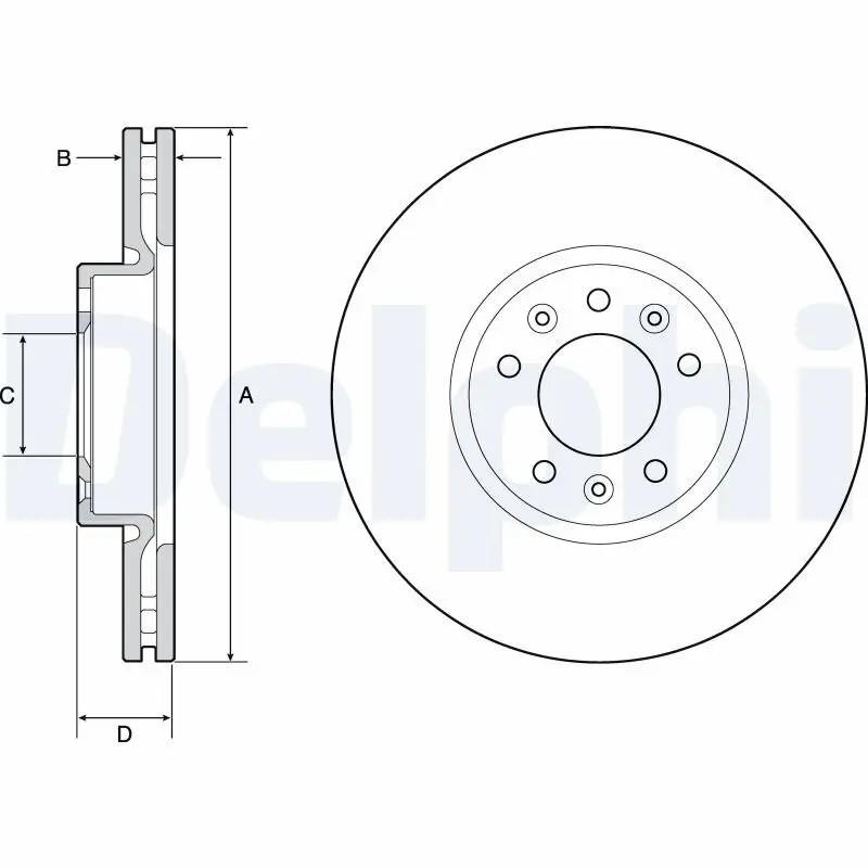 Bremsscheibe DELPHI BG4805C