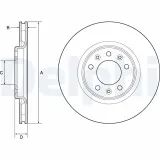 Bremsscheibe DELPHI BG4806C