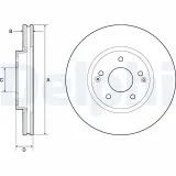 Bremsscheibe Vorderachse DELPHI BG4809C