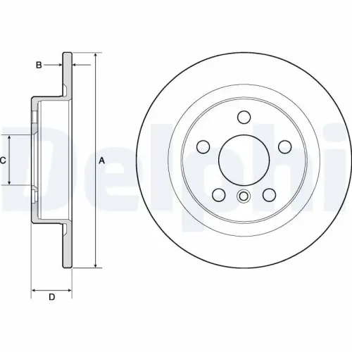 Bremsscheibe Hinterachse DELPHI BG4812C Bild Bremsscheibe Hinterachse DELPHI BG4812C
