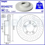 Bremsscheibe Vorderachse DELPHI BG4827C