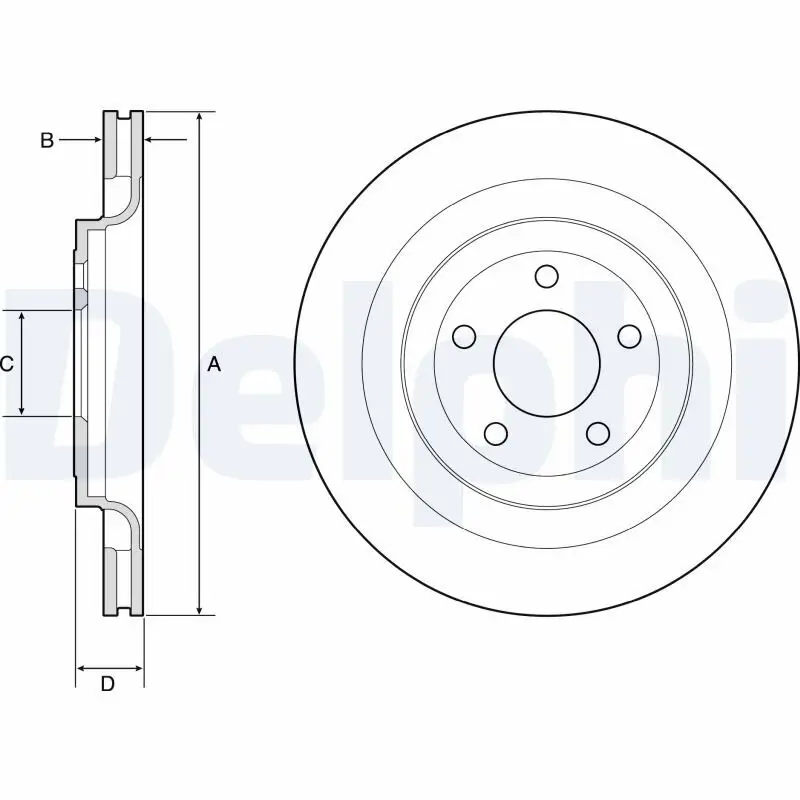 Bremsscheibe Hinterachse DELPHI BG4832C