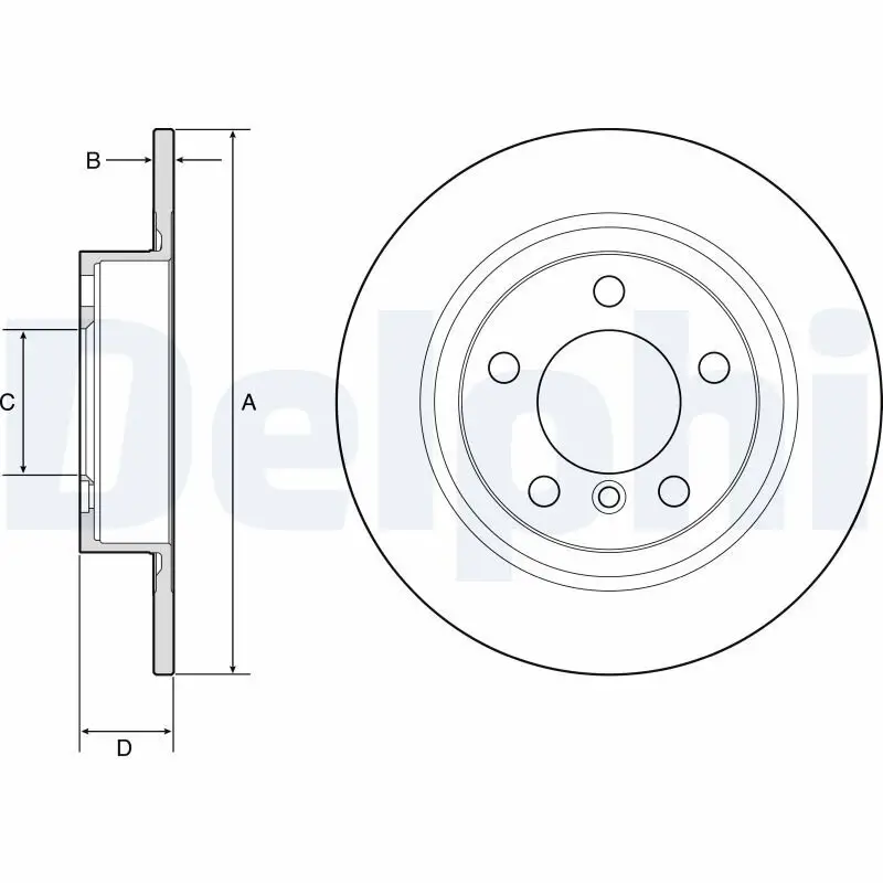 Bremsscheibe Hinterachse DELPHI BG4916C