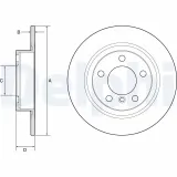 Bremsscheibe Hinterachse DELPHI BG4916C