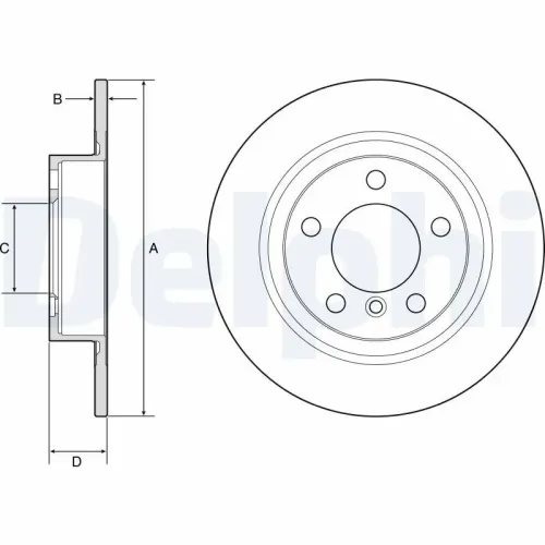 Bremsscheibe Hinterachse DELPHI BG4916C Bild Bremsscheibe Hinterachse DELPHI BG4916C